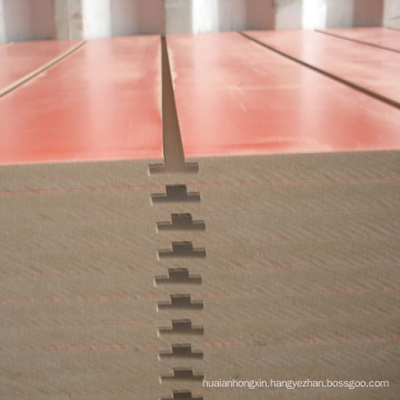 17mm Melamine Paper Face Slotted MDF with Aluminum 0.5mm